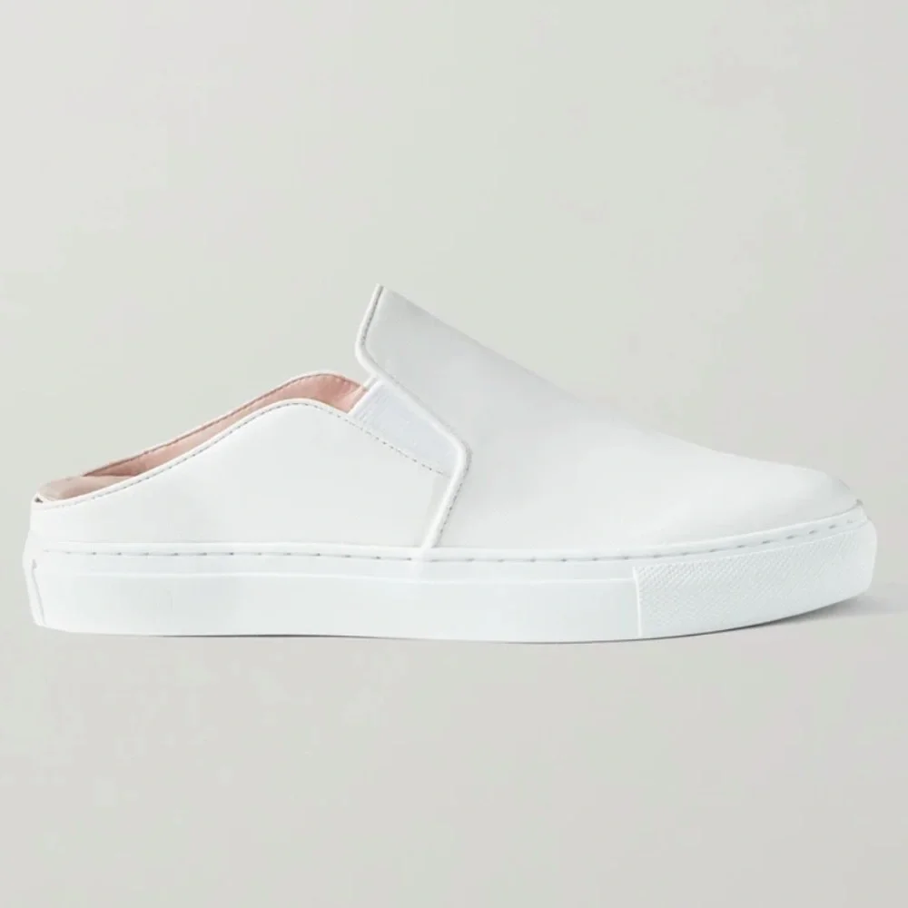 Porte & Paire White Backless Slip on Sneakers (exclusive to Net a Porter) - Picture 5 of 16